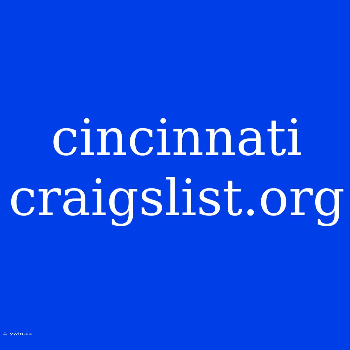 Cincinnati Craigslist.org