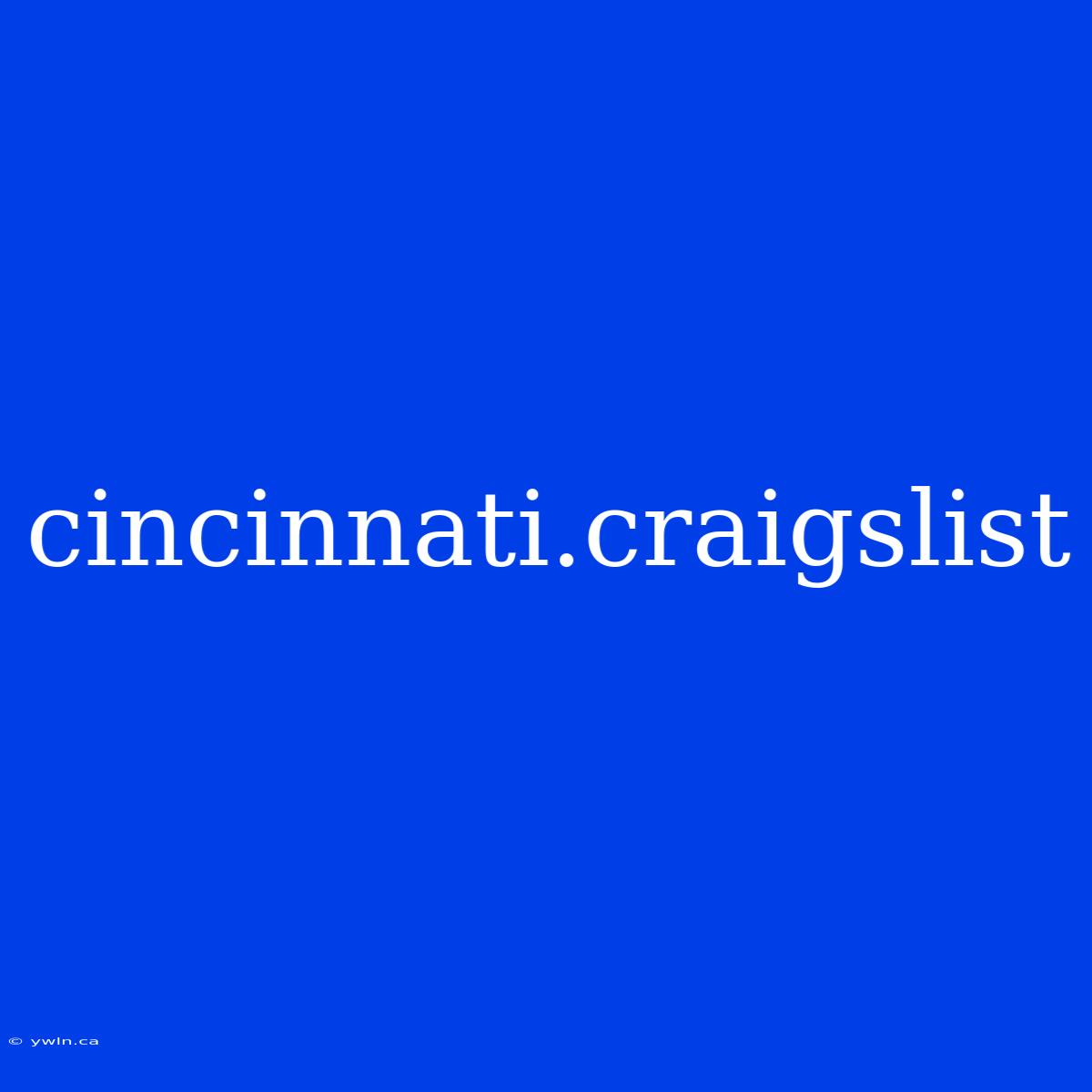 Cincinnati.craigslist