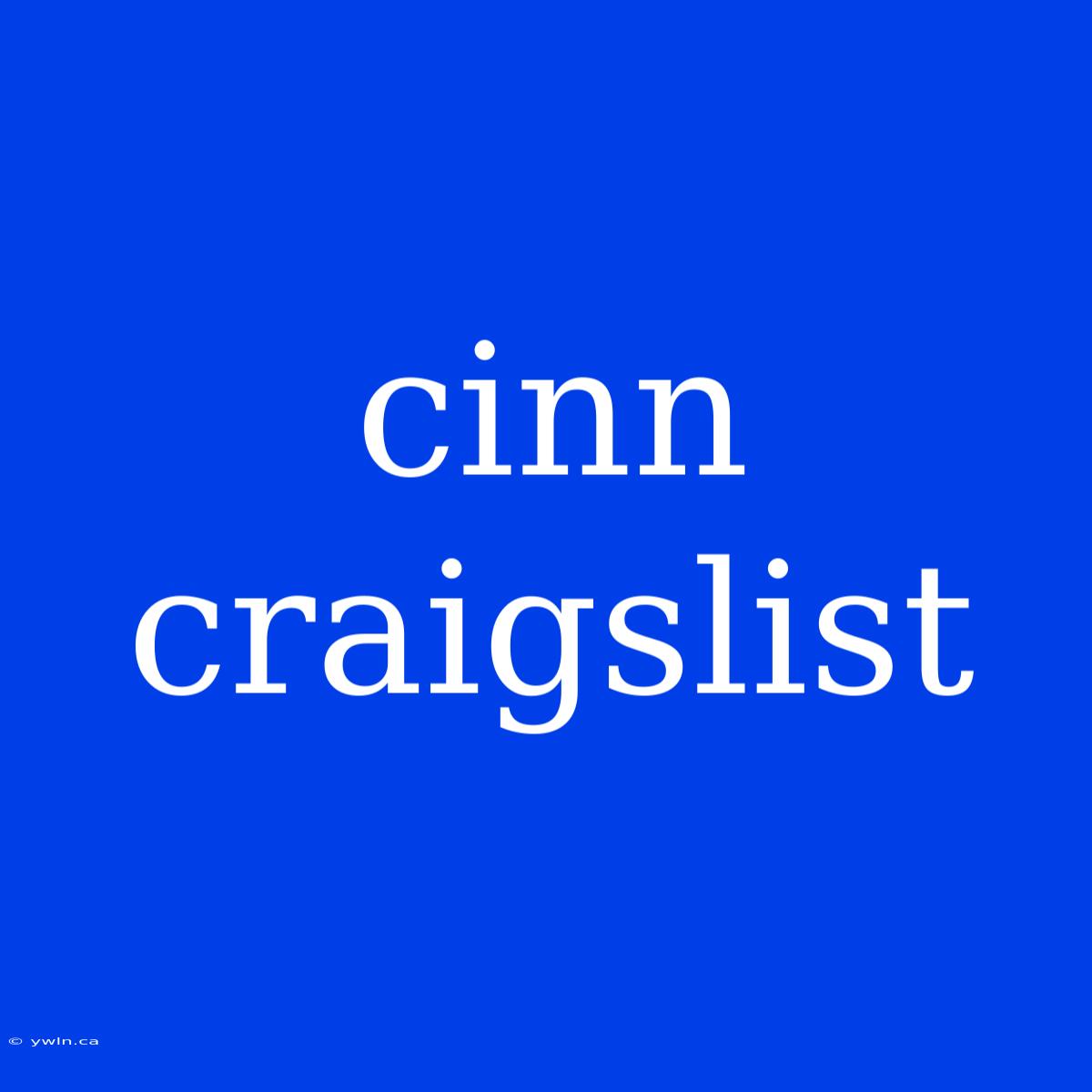 Cinn Craigslist