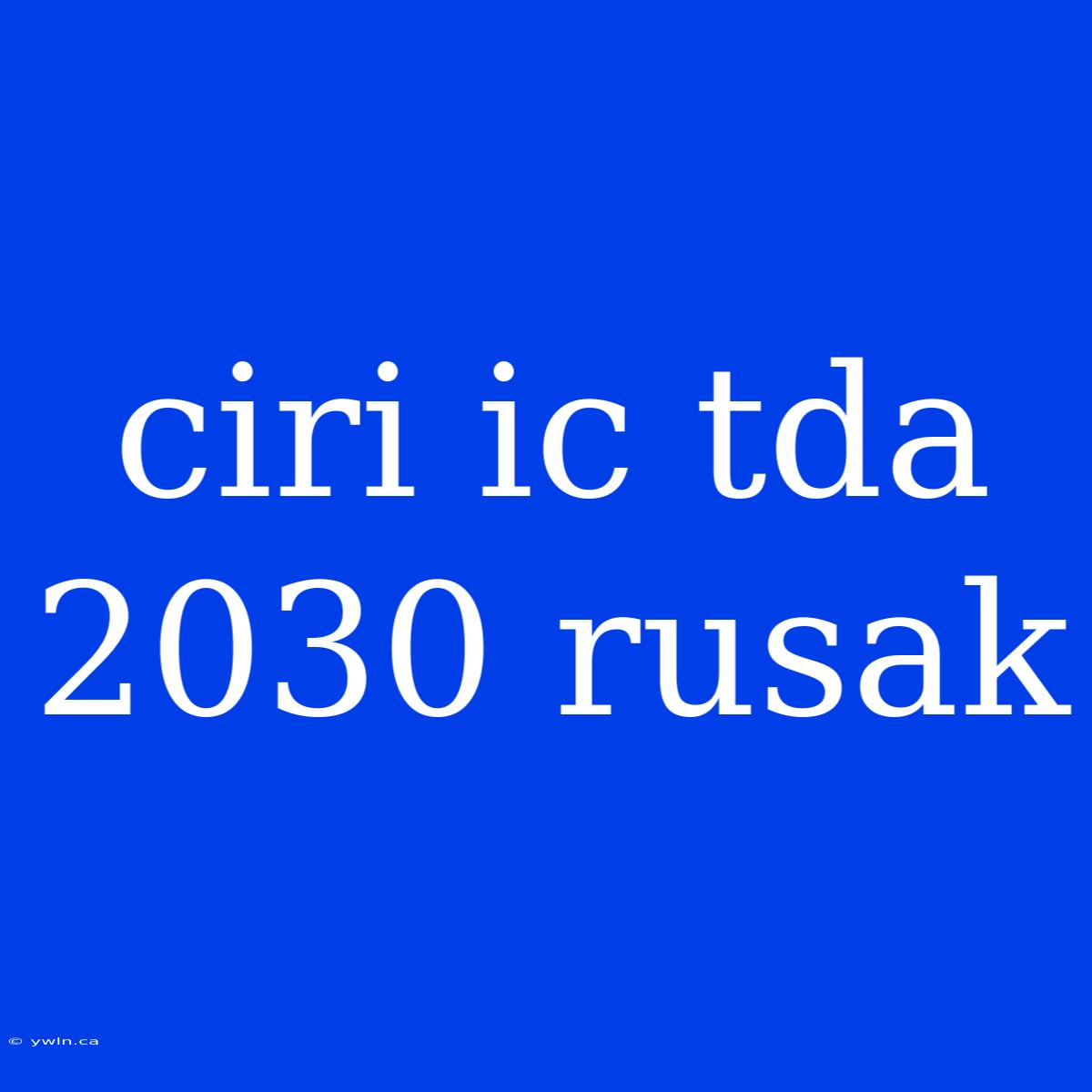 Ciri Ic Tda 2030 Rusak