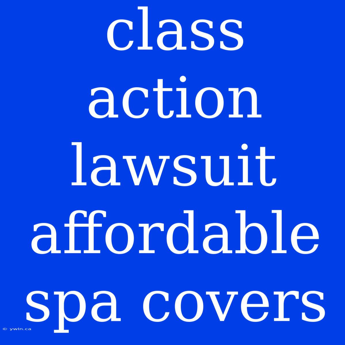 Class Action Lawsuit Affordable Spa Covers