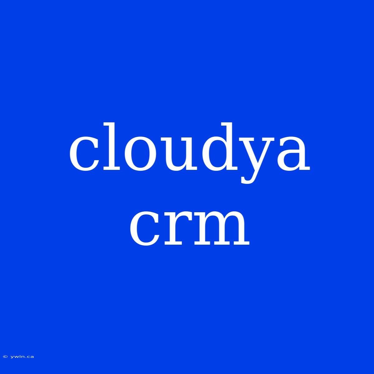 Cloudya Crm