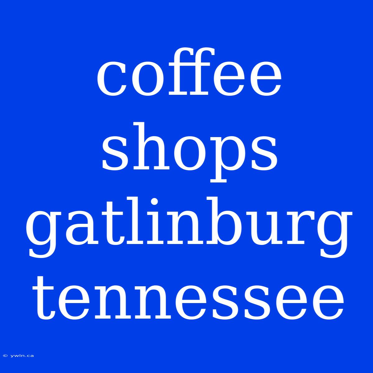 Coffee Shops Gatlinburg Tennessee