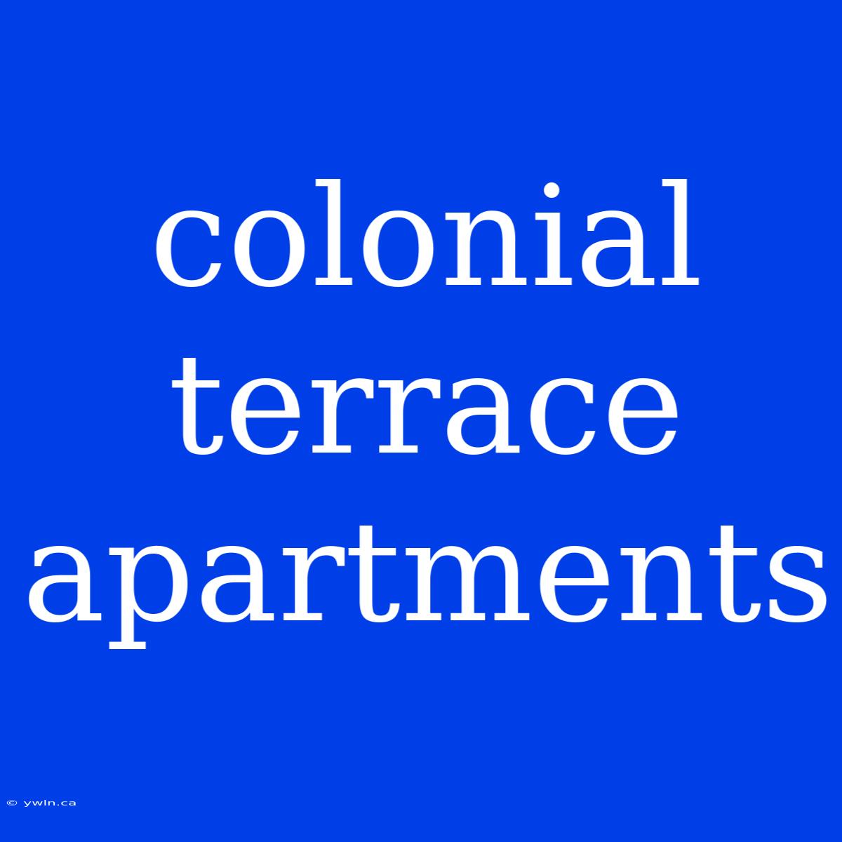 Colonial Terrace Apartments