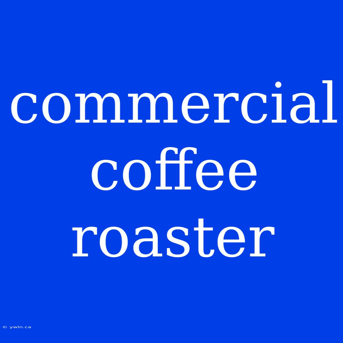 Commercial Coffee Roaster