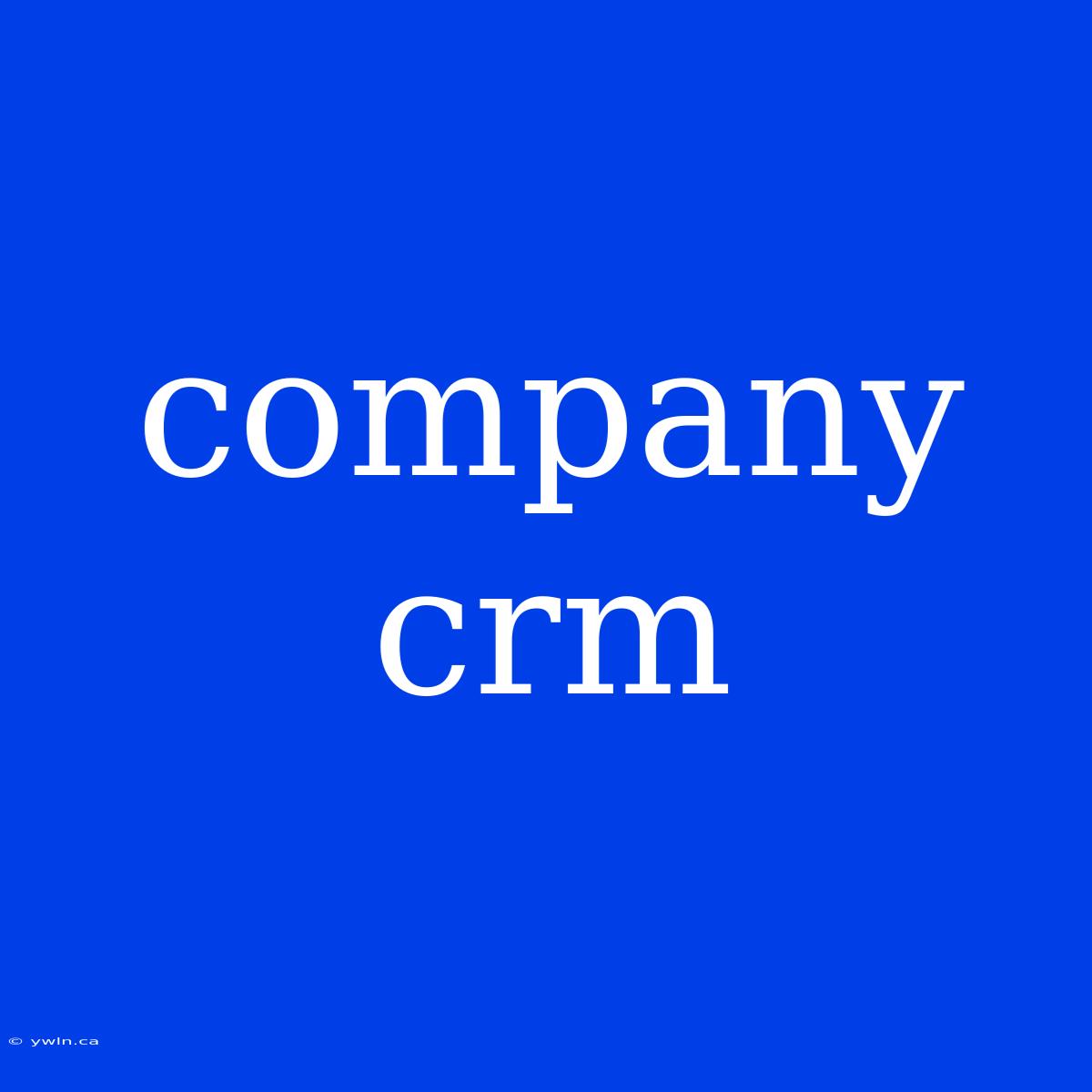 Company Crm