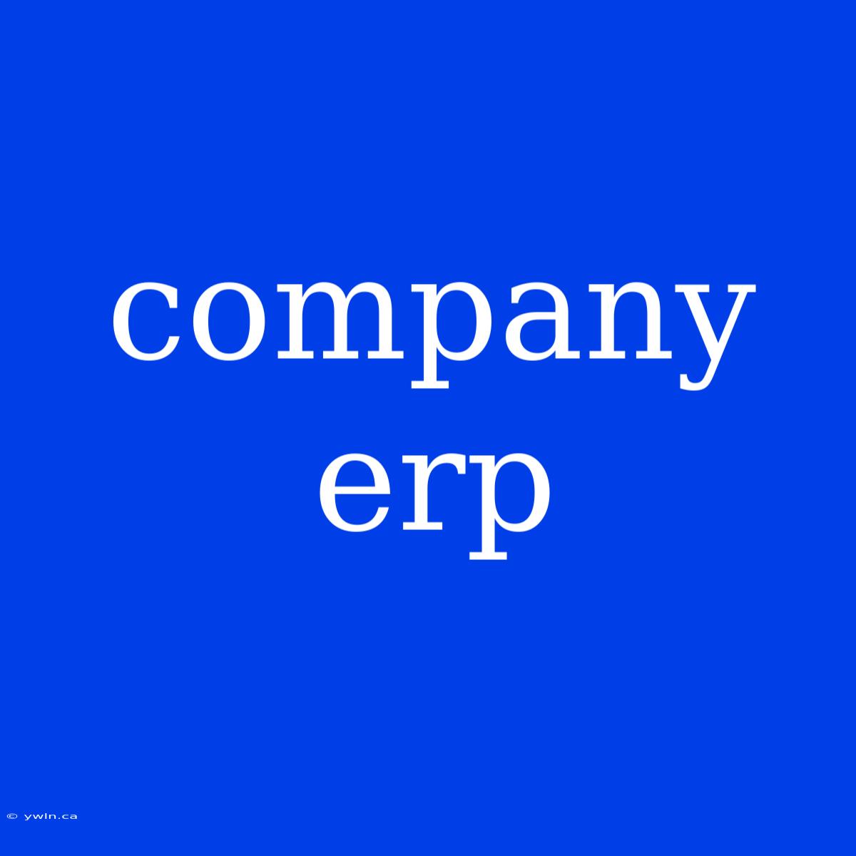 Company Erp