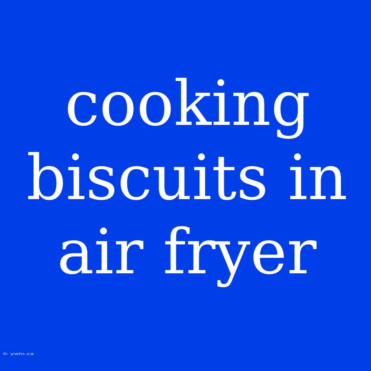 Cooking Biscuits In Air Fryer