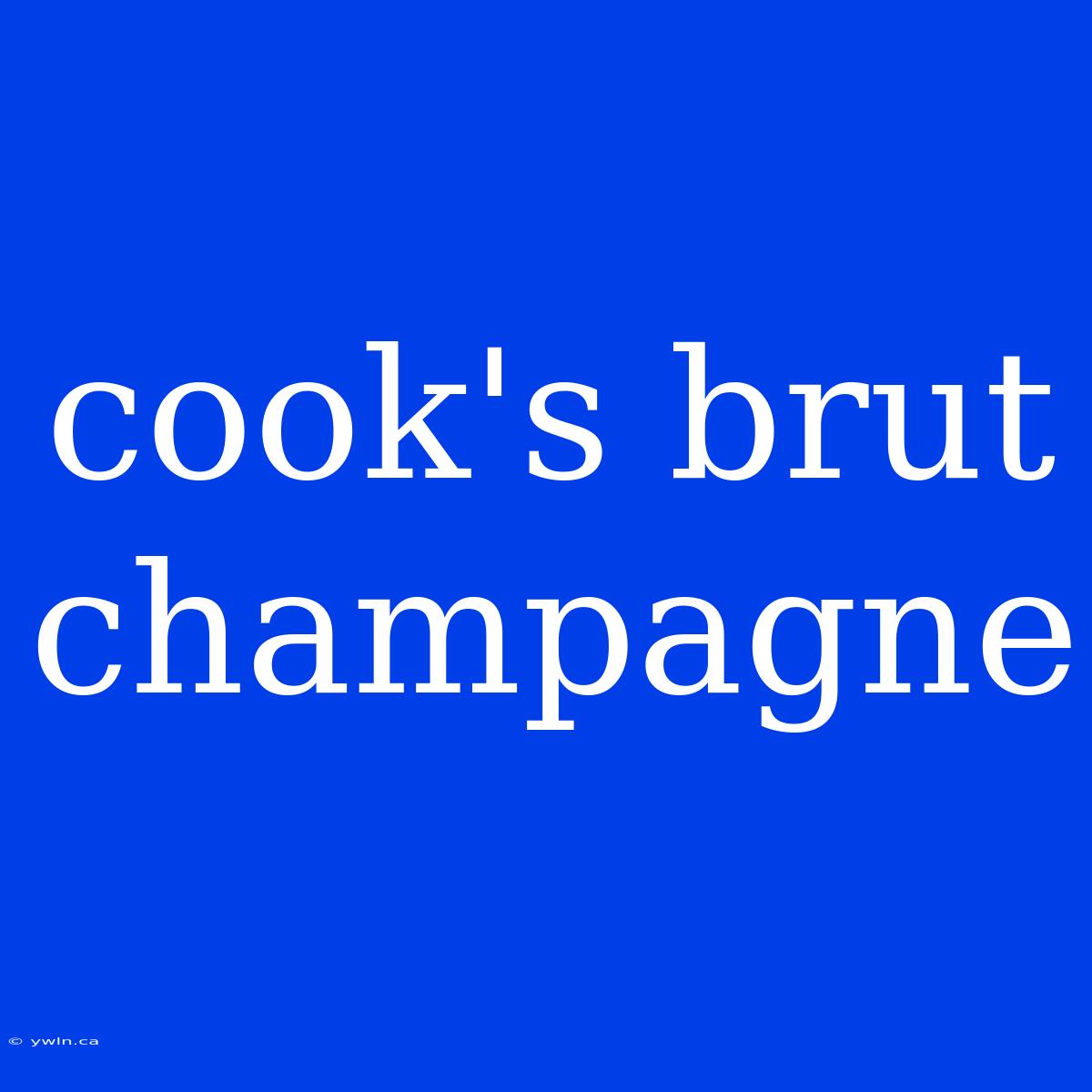 Cook's Brut Champagne