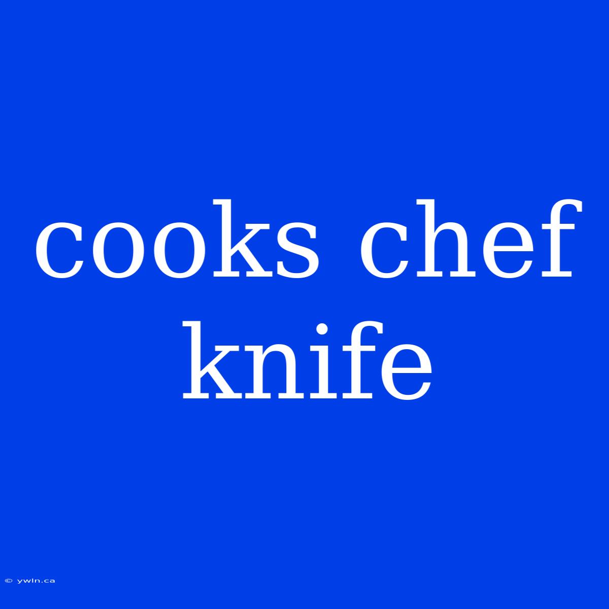 Cooks Chef Knife