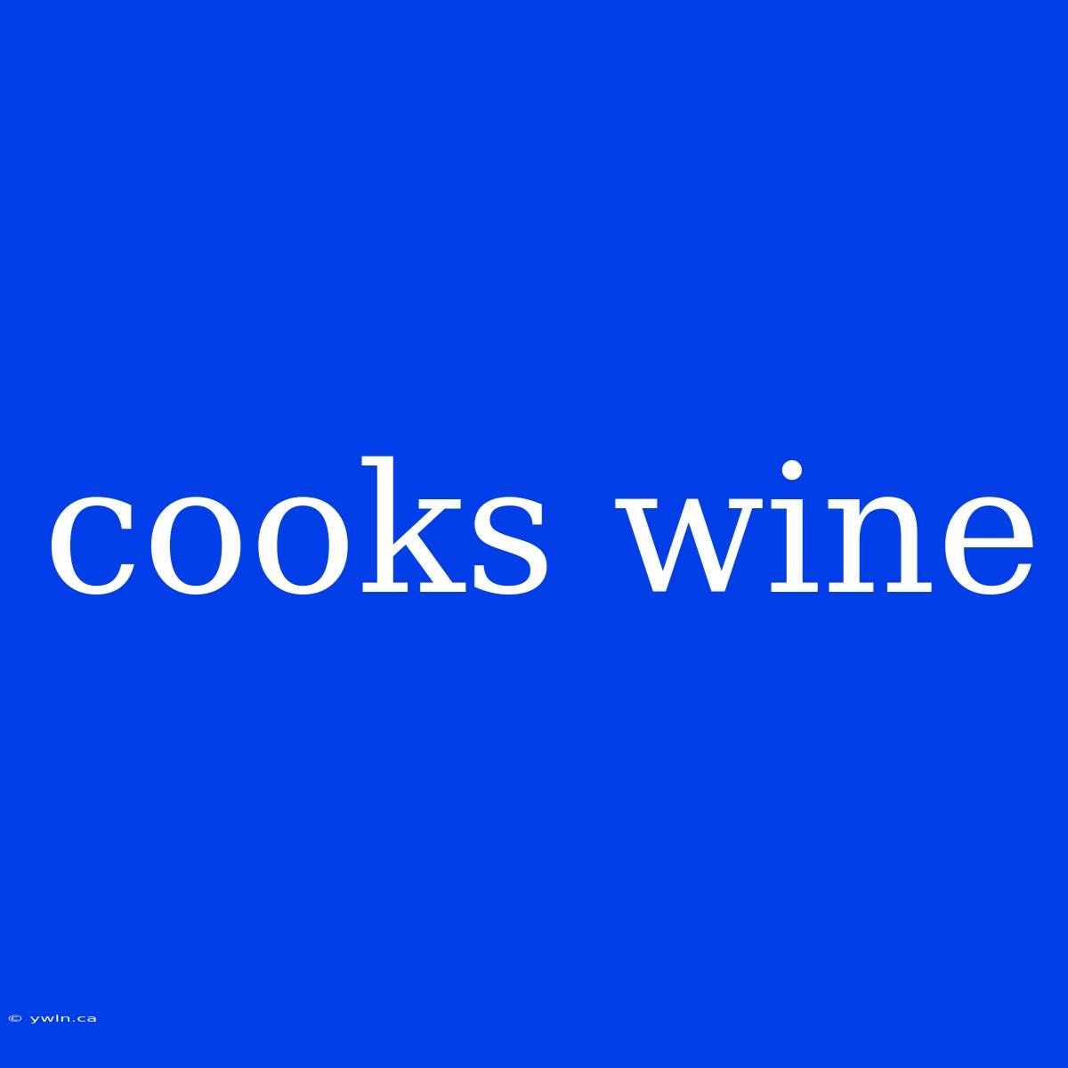 Cooks Wine