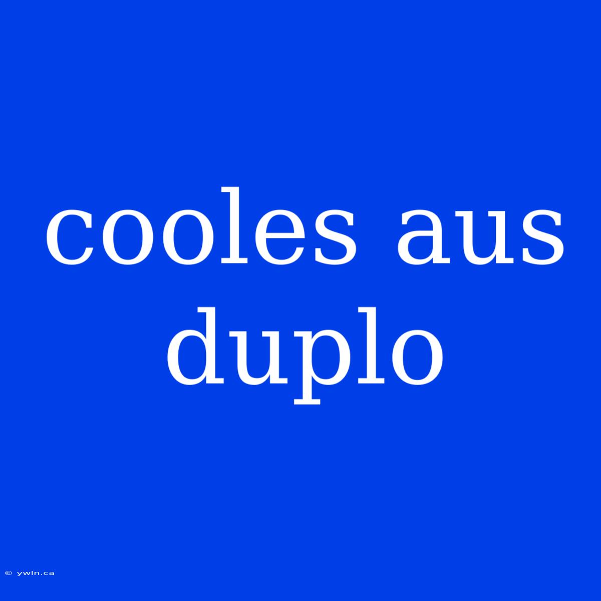 Cooles Aus Duplo