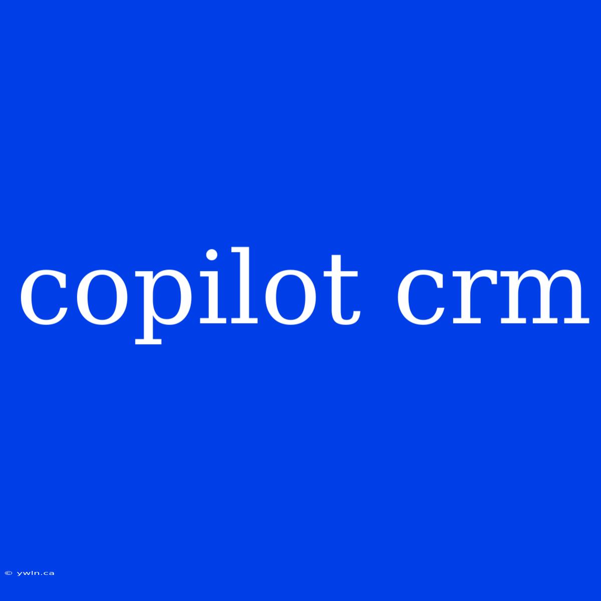 Copilot Crm