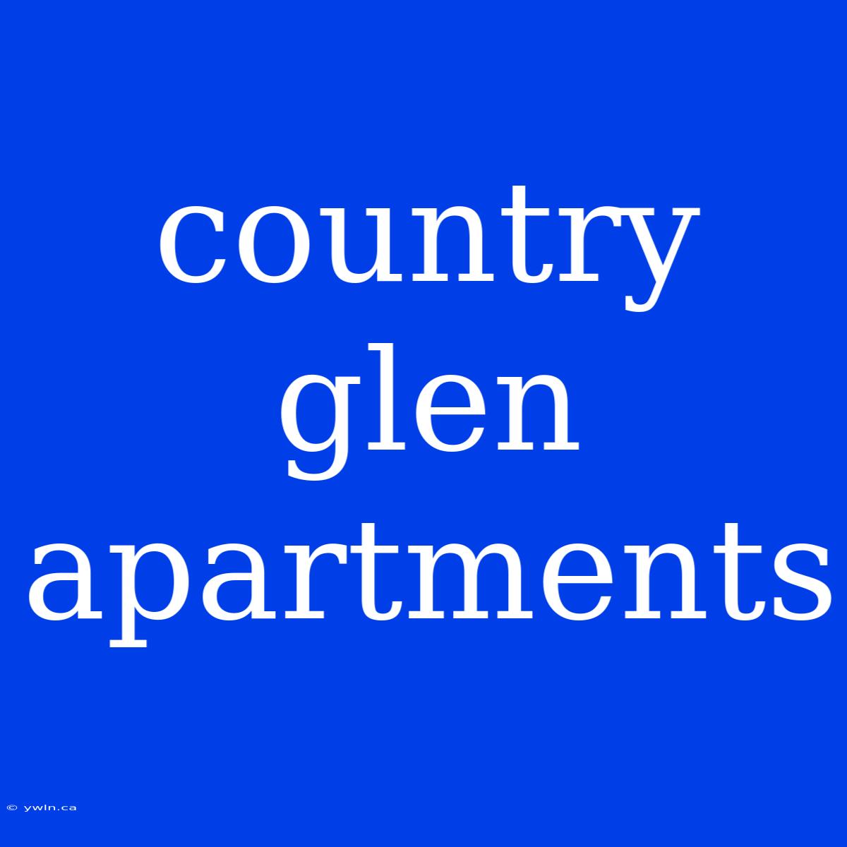 Country Glen Apartments