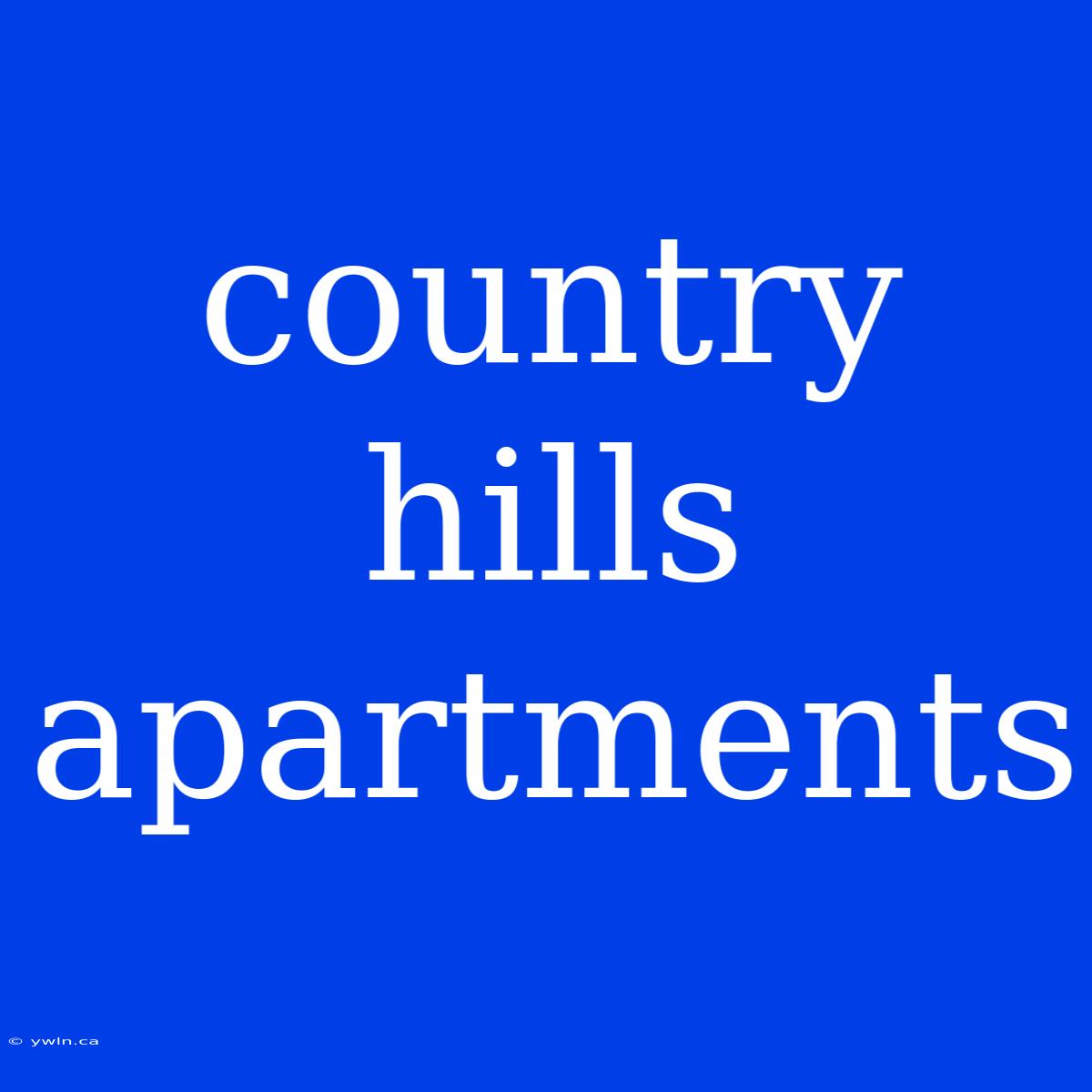 Country Hills Apartments