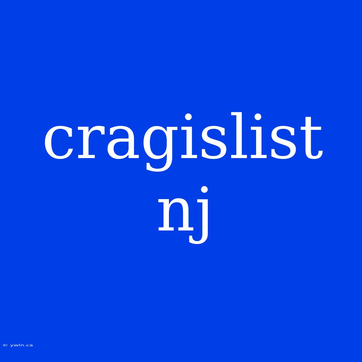 Cragislist Nj