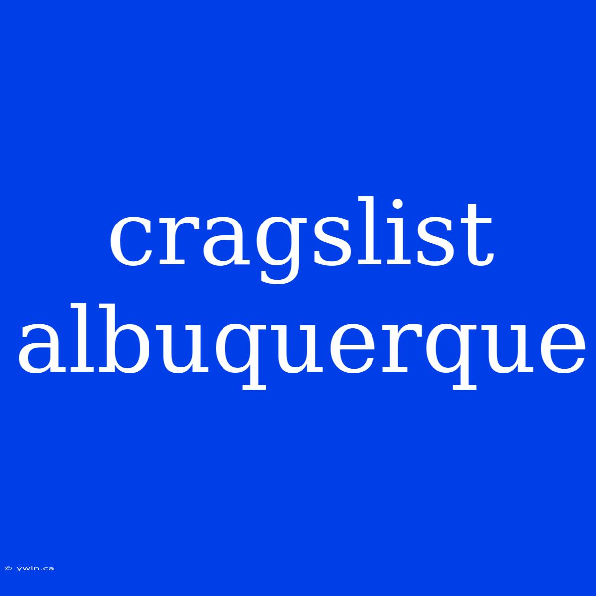 Cragslist Albuquerque