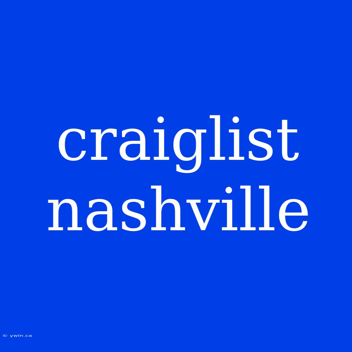 Craiglist Nashville