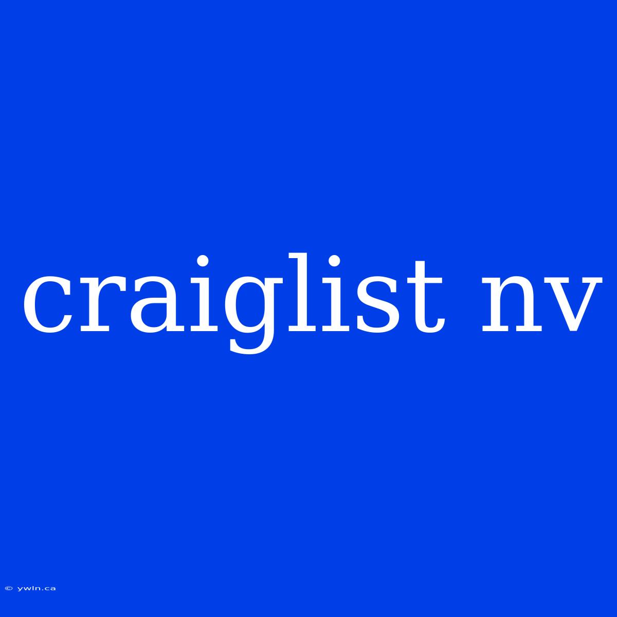 Craiglist Nv