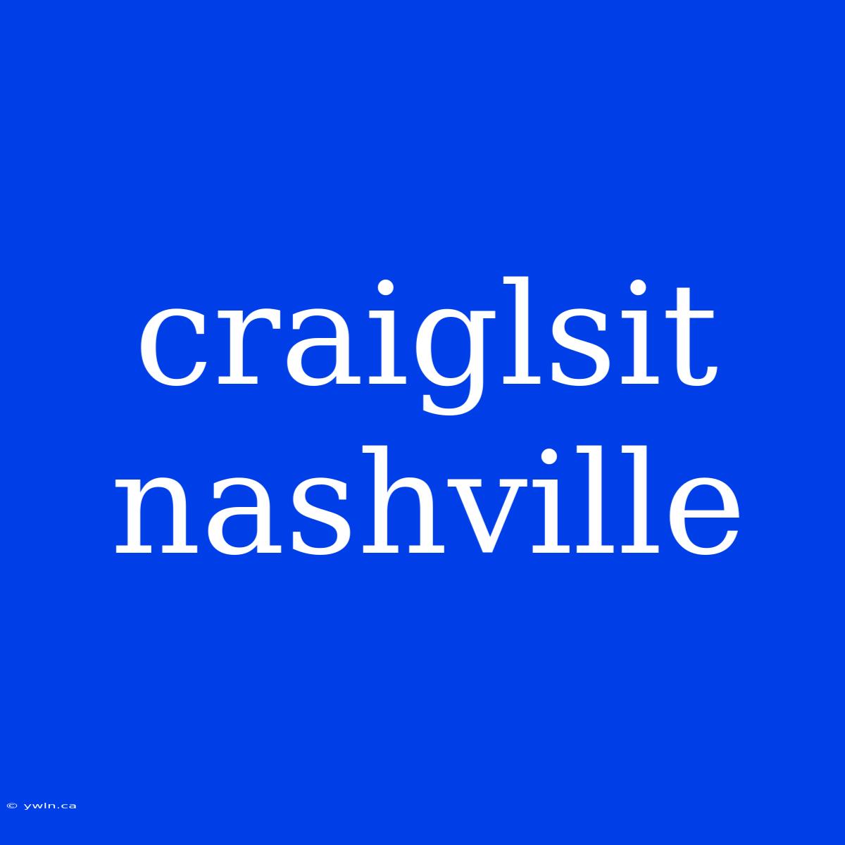 Craiglsit Nashville