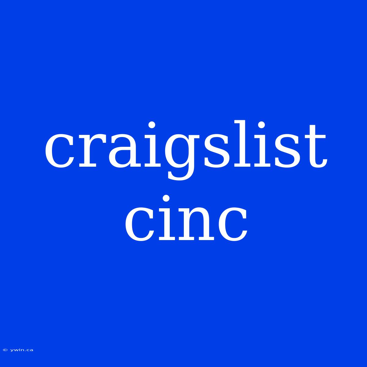 Craigslist Cinc