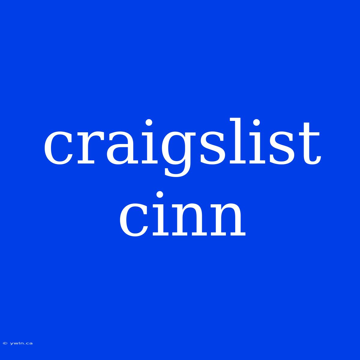 Craigslist Cinn