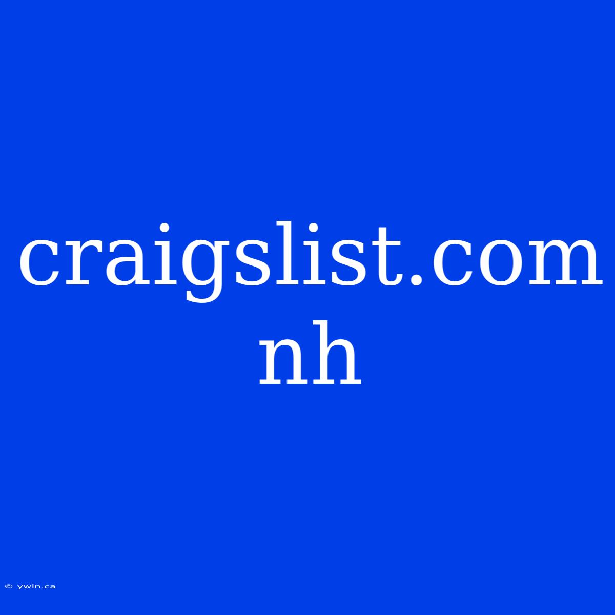 Craigslist.com Nh