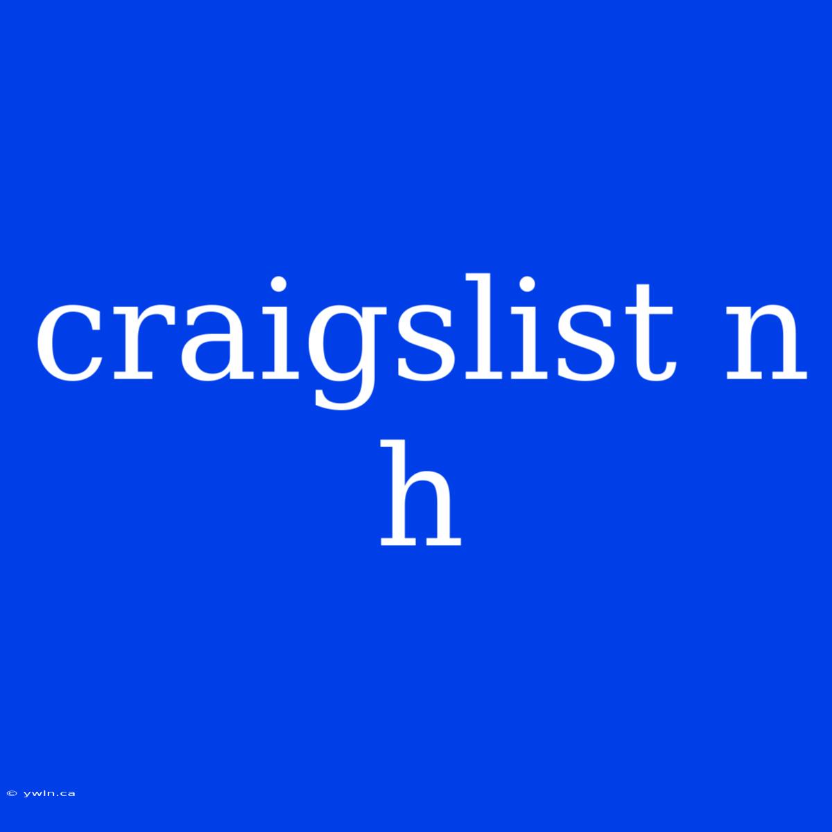 Craigslist N H