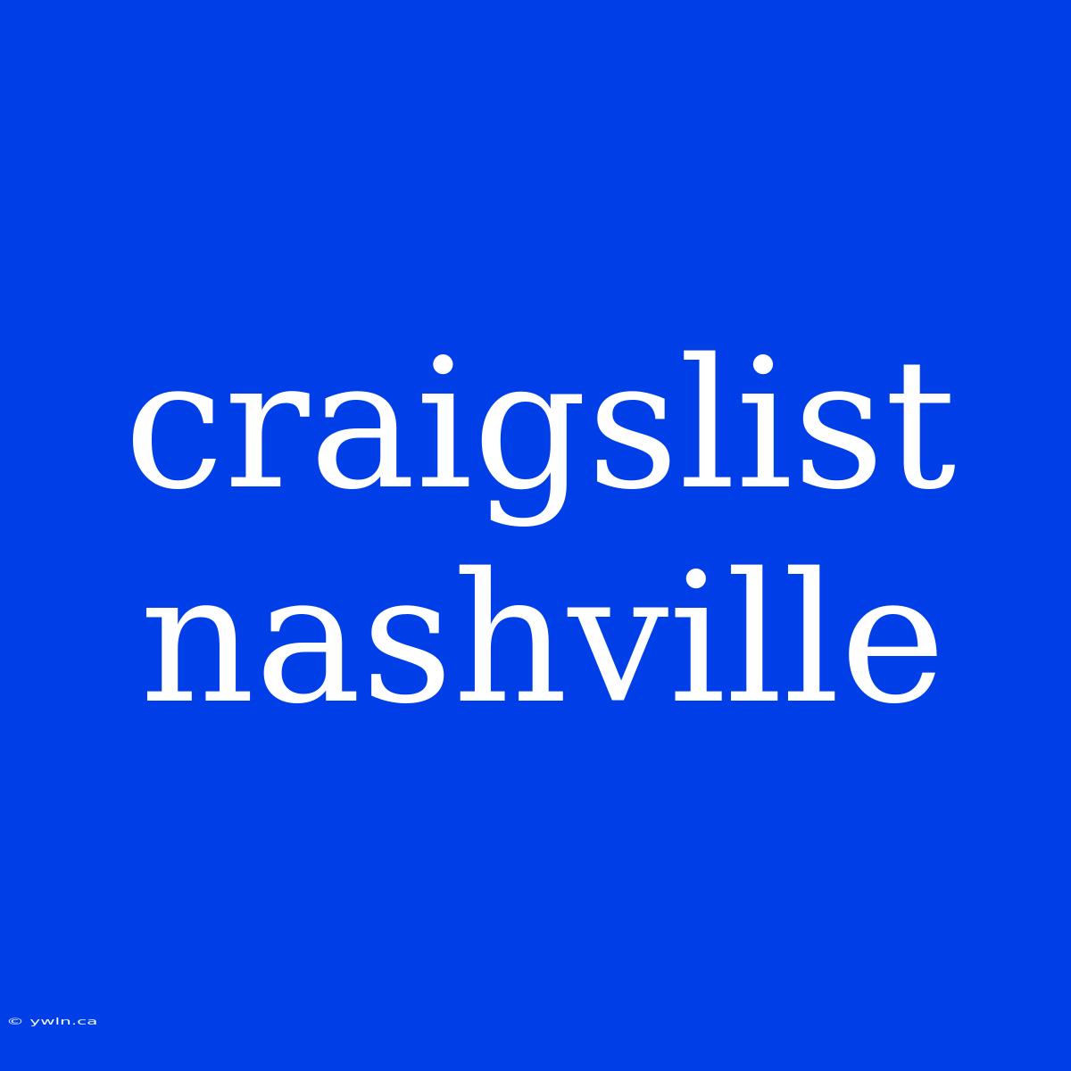 Craigslist Nashville