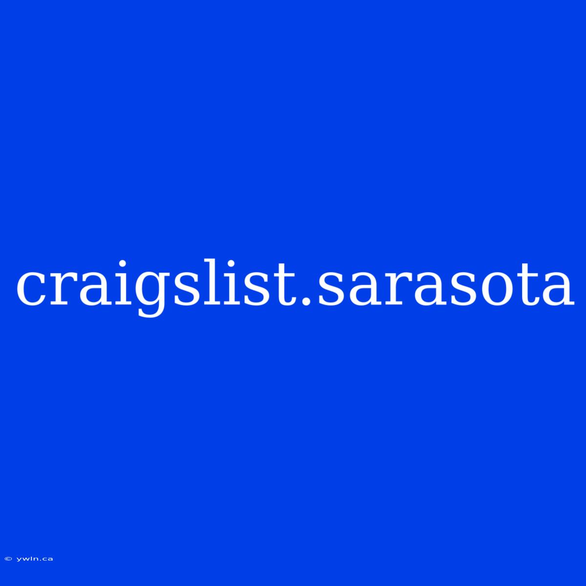 Craigslist.sarasota