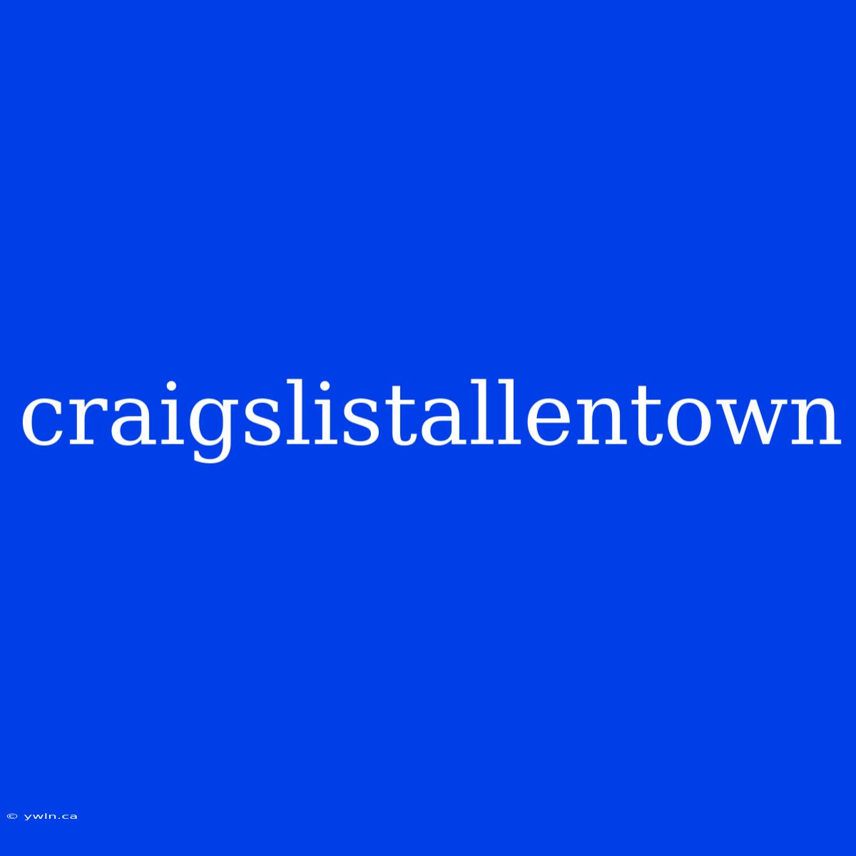 Craigslistallentown