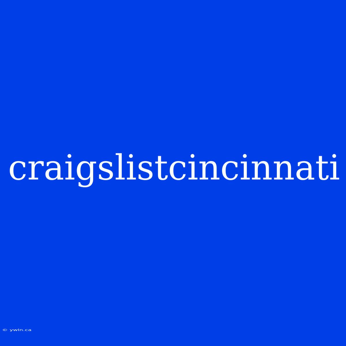 Craigslistcincinnati