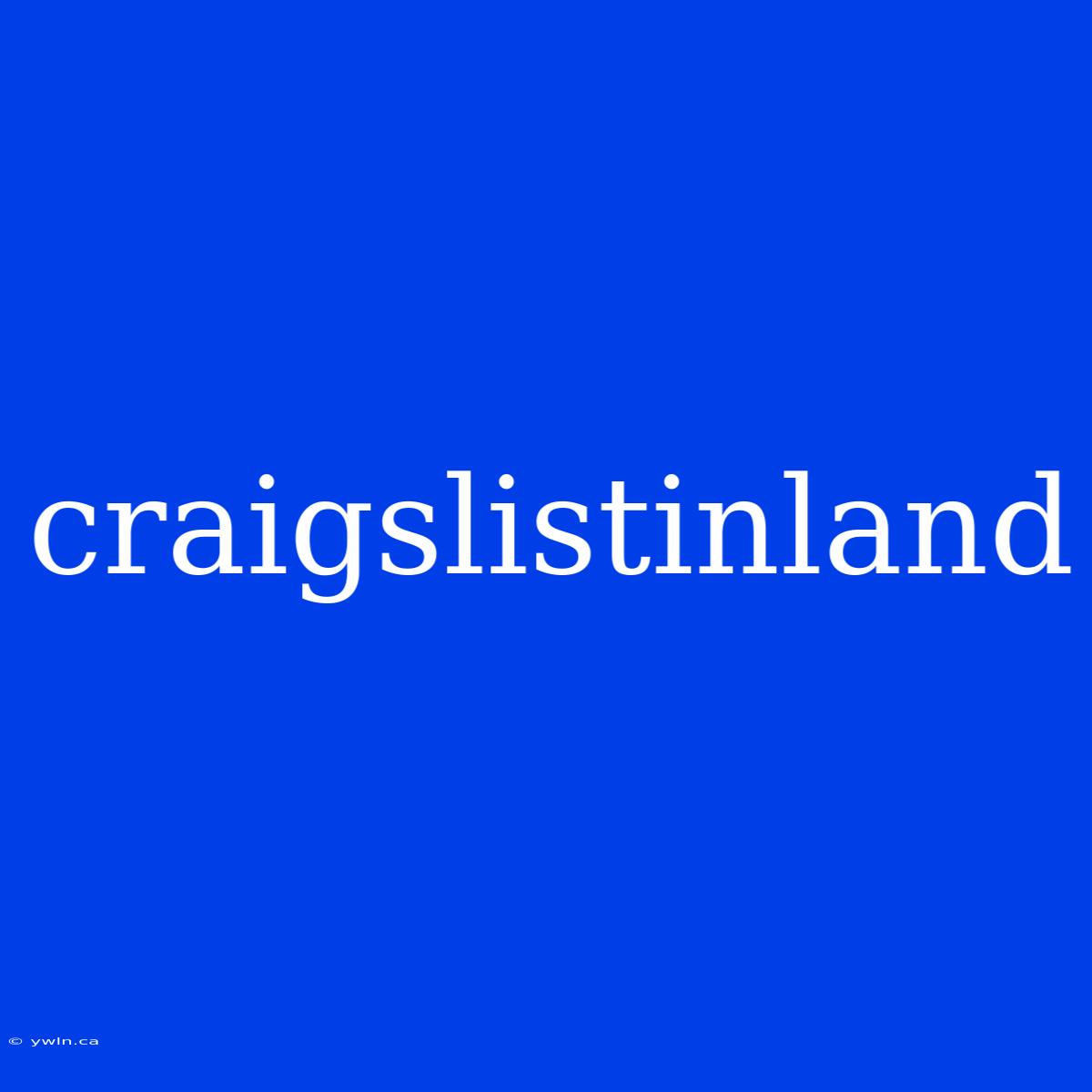 Craigslistinland