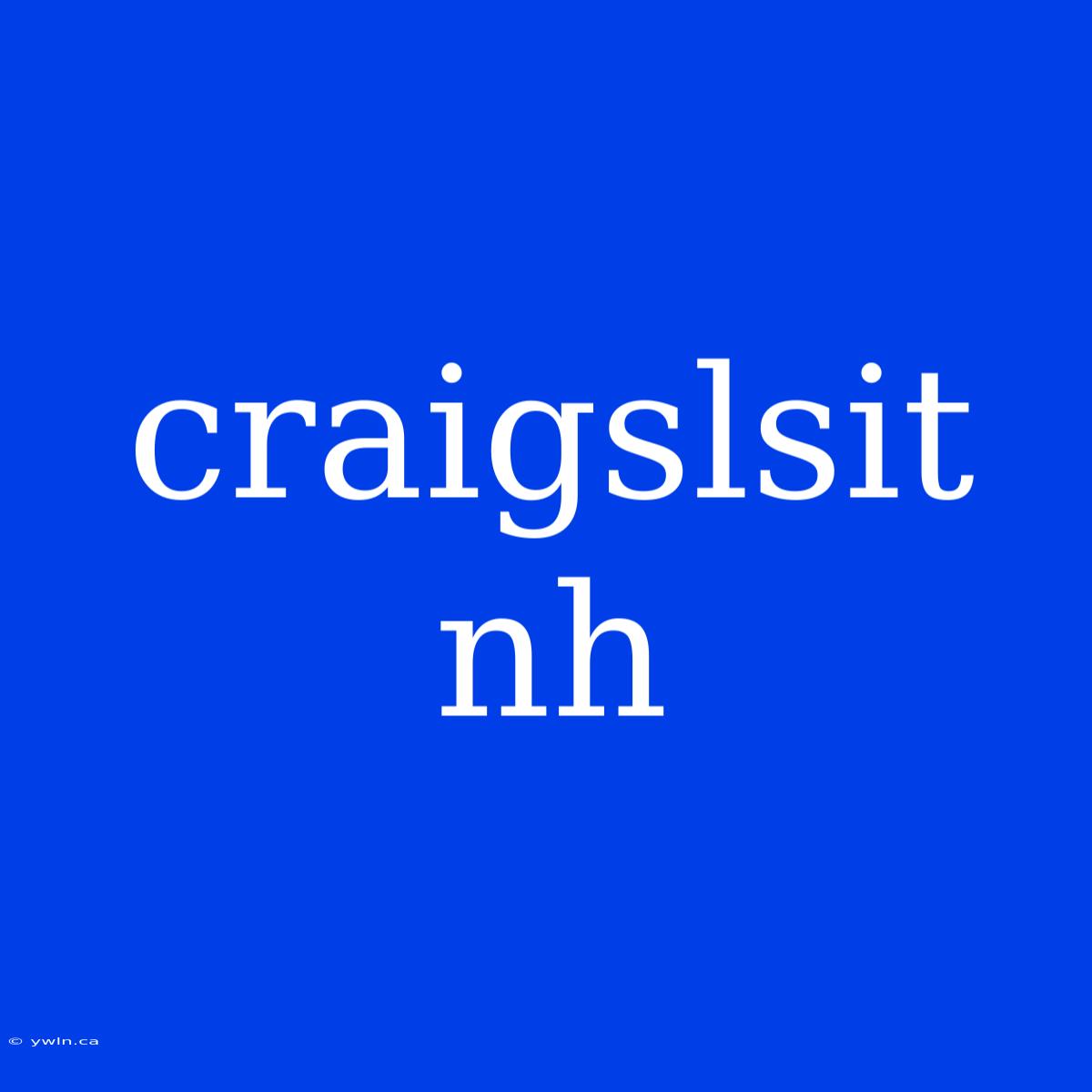 Craigslsit Nh