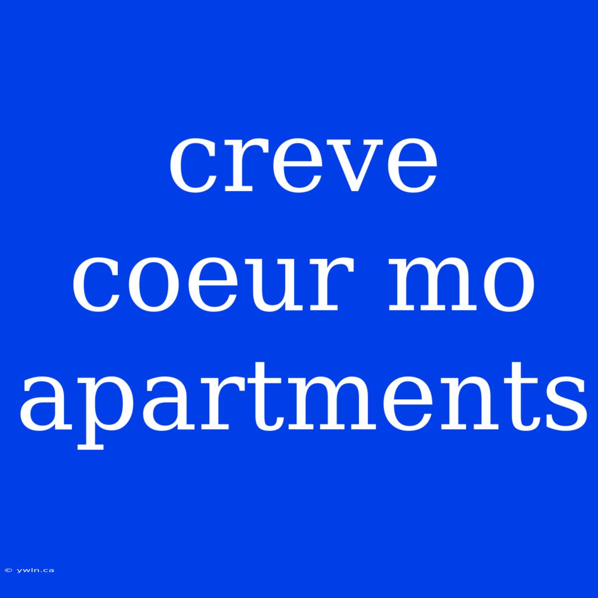 Creve Coeur Mo Apartments