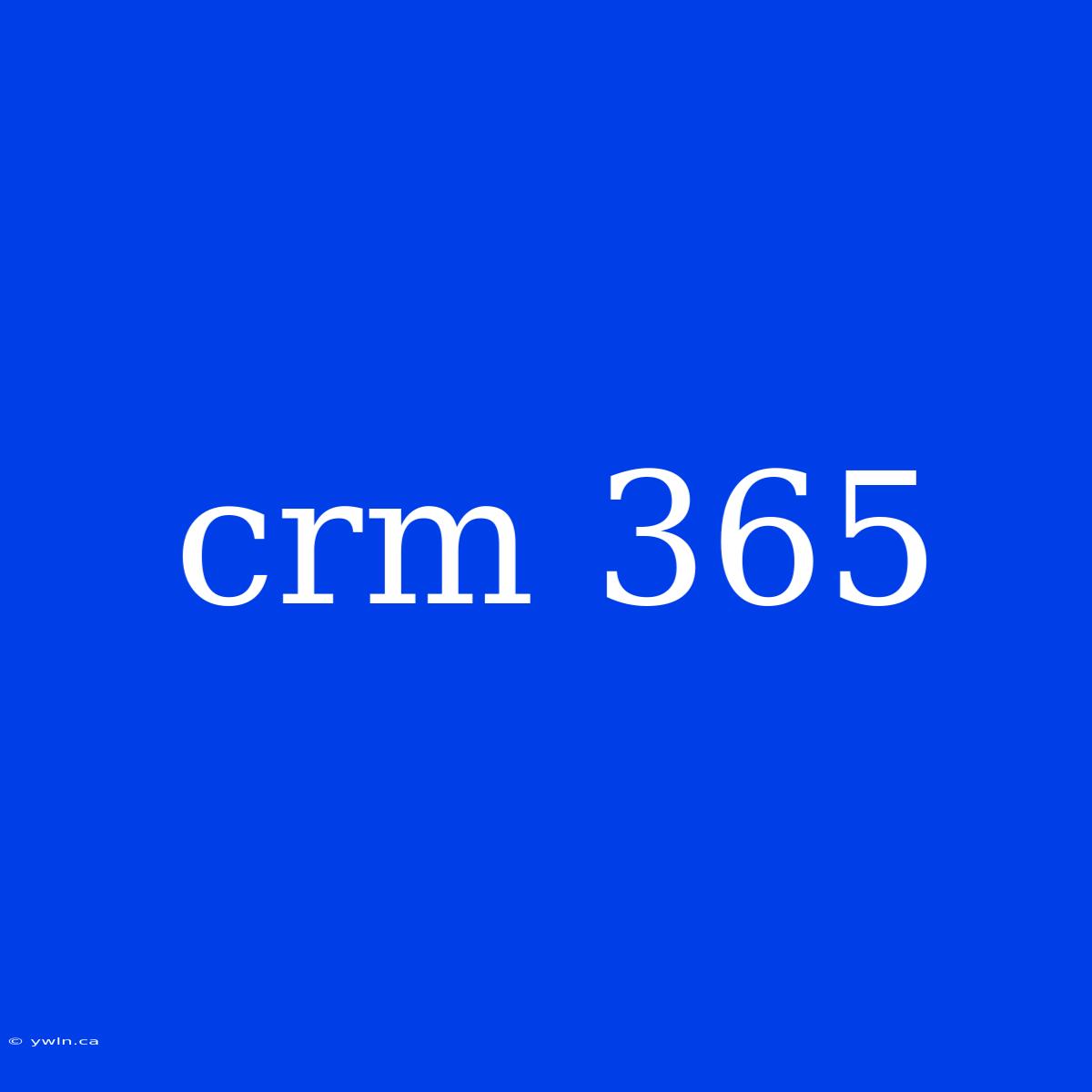 Crm 365