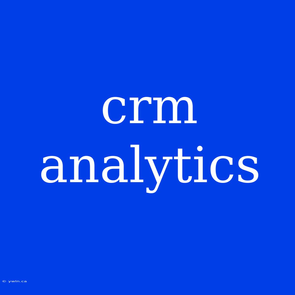 Crm Analytics