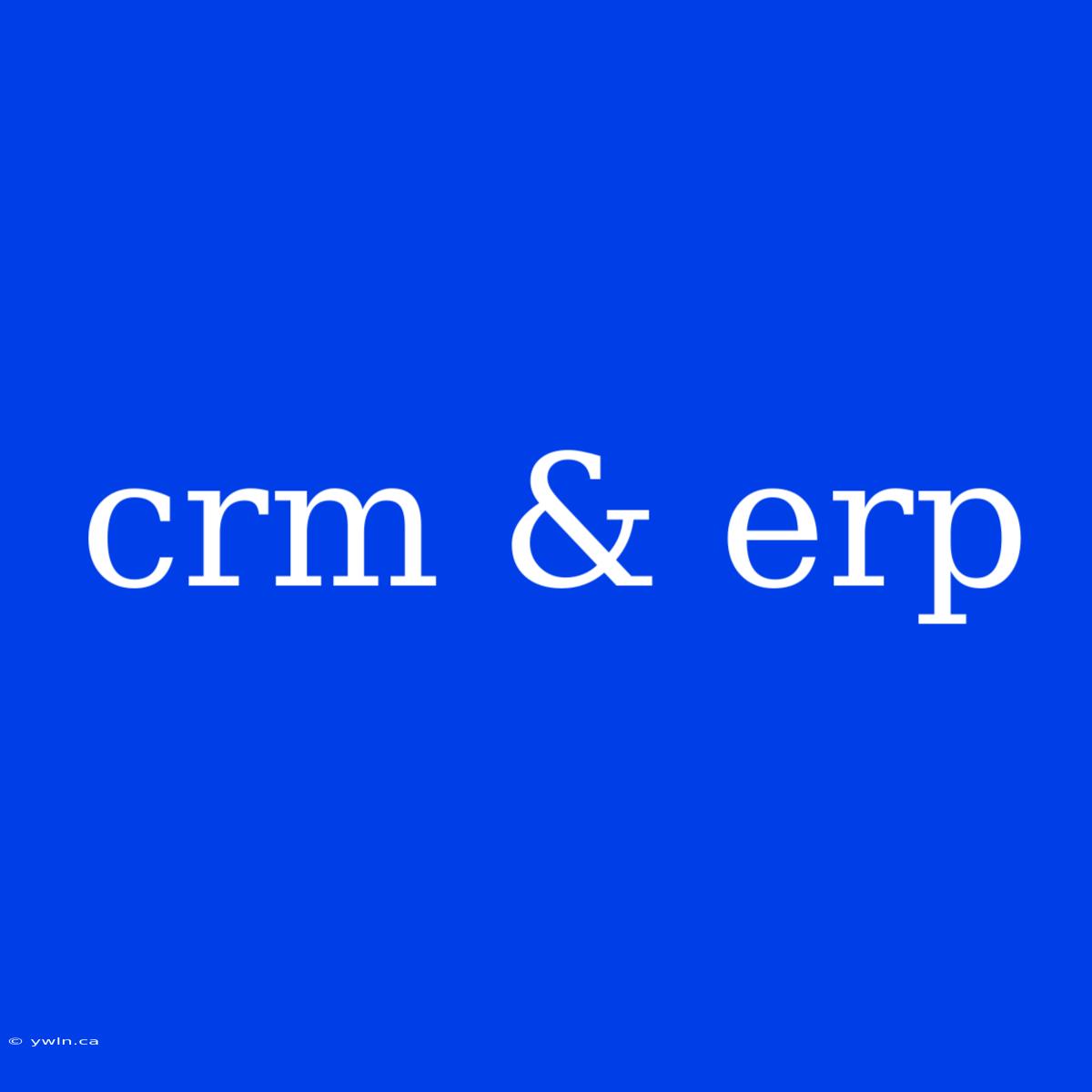 Crm & Erp