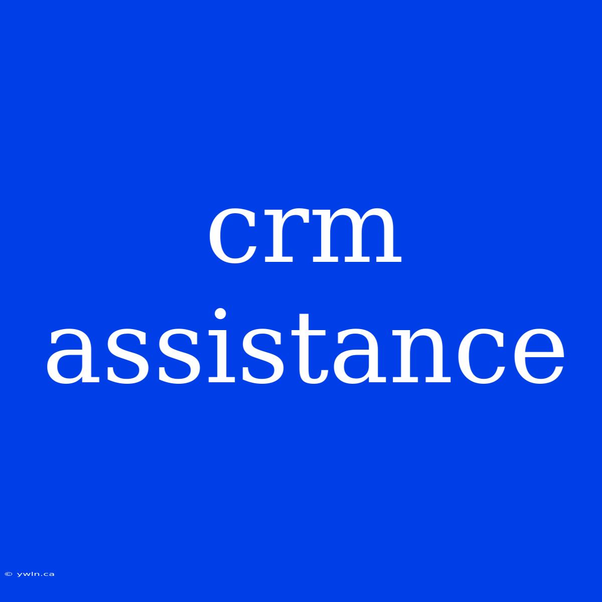 Crm Assistance