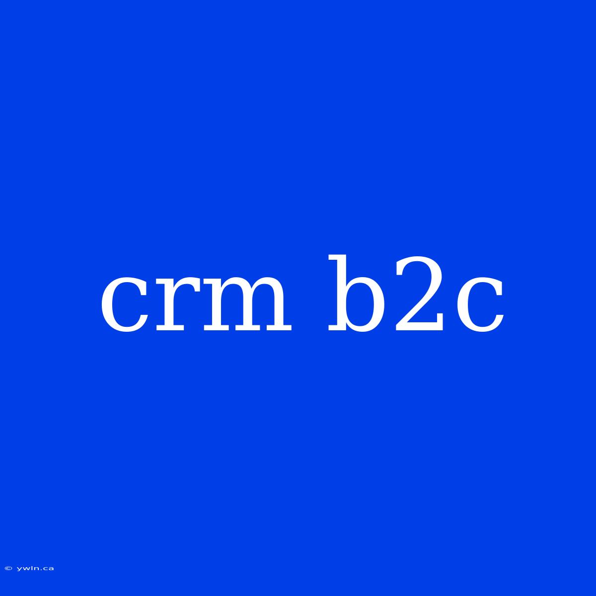 Crm B2c