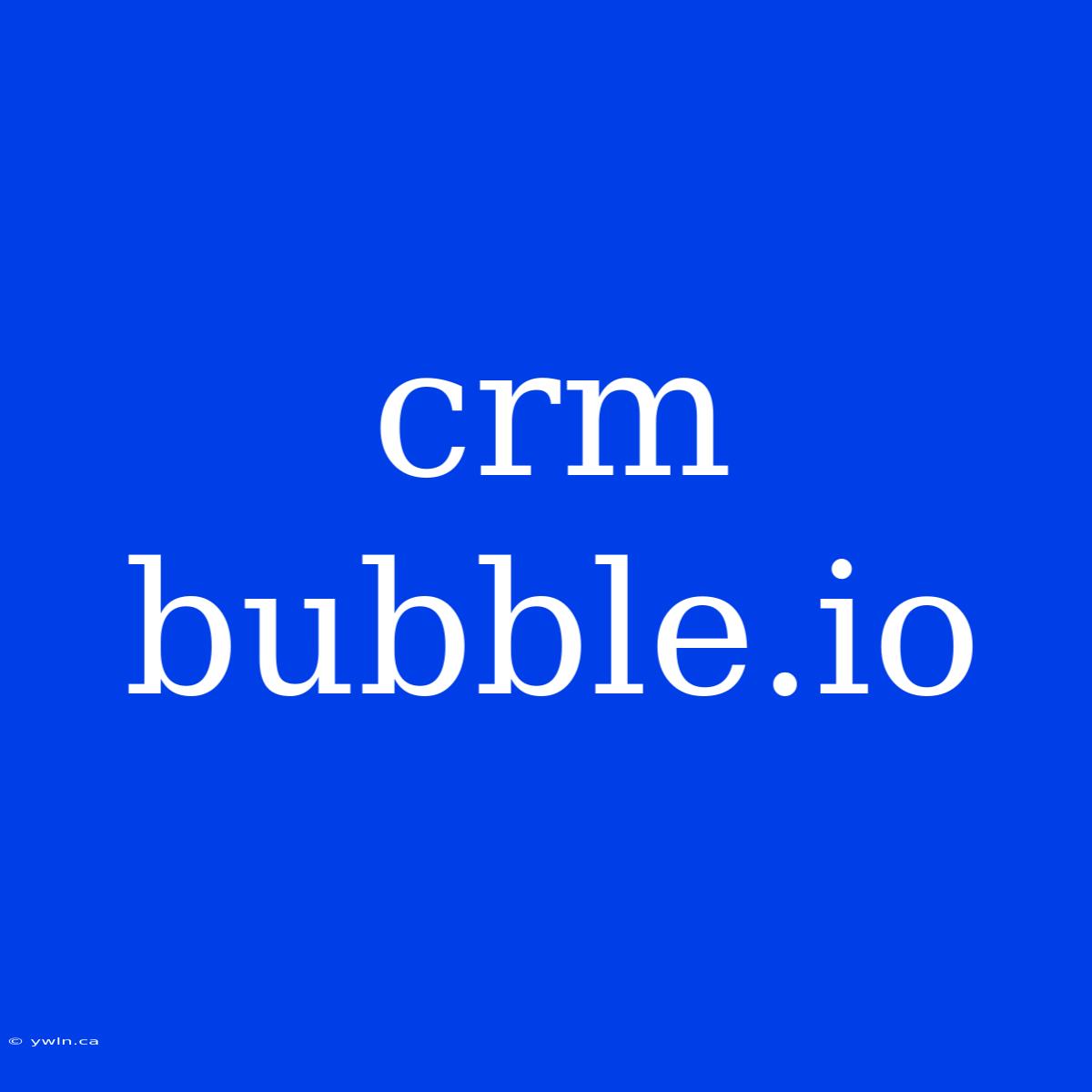 Crm Bubble.io