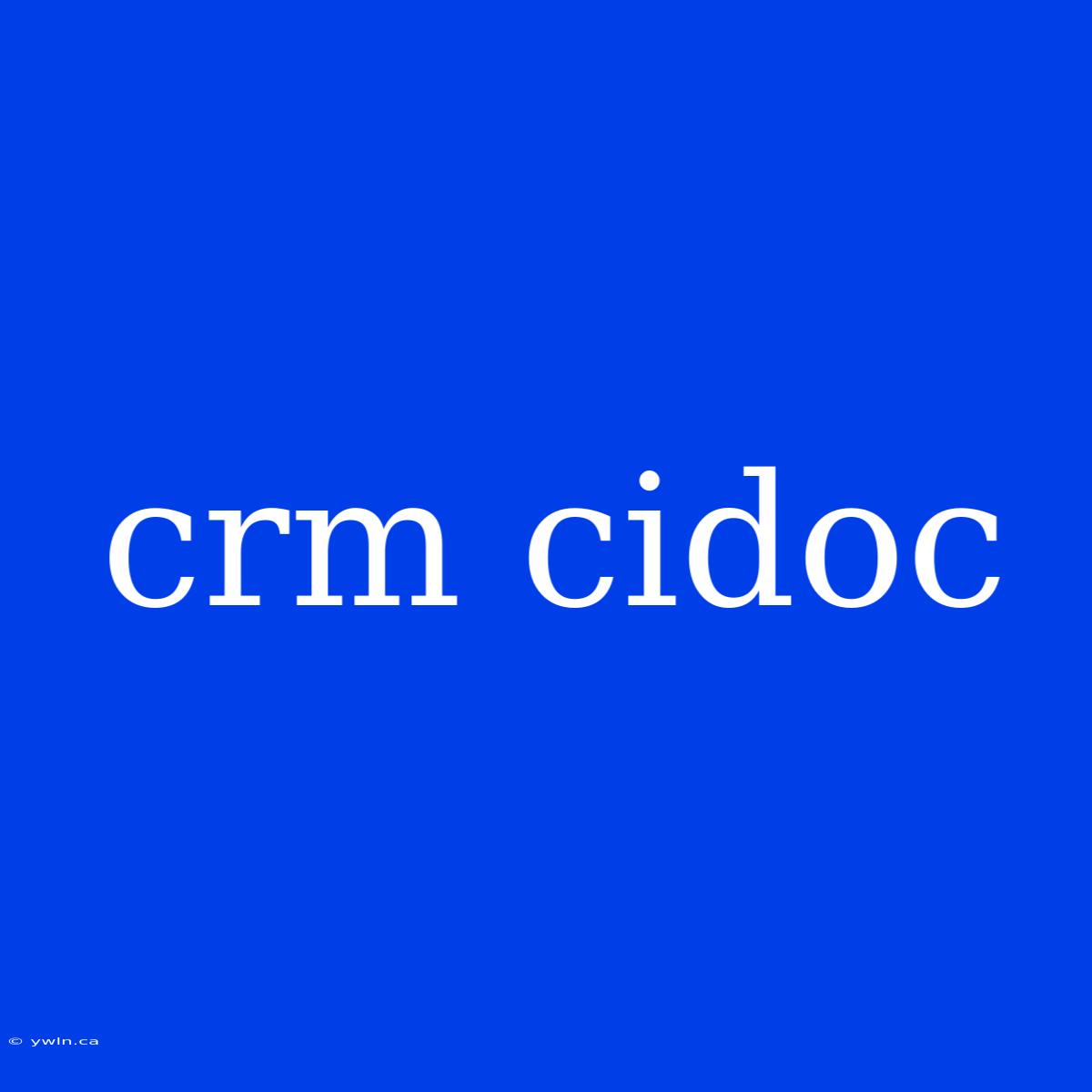 Crm Cidoc