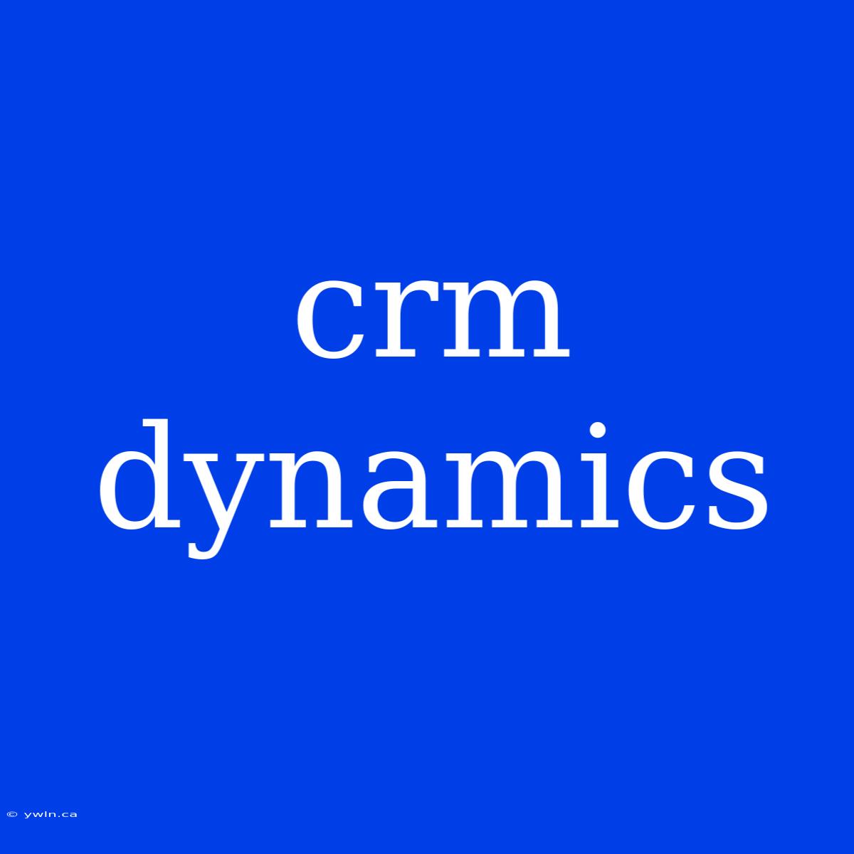 Crm Dynamics