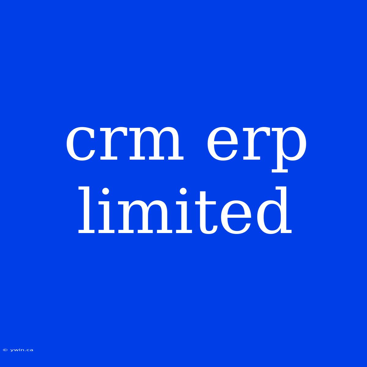 Crm Erp Limited