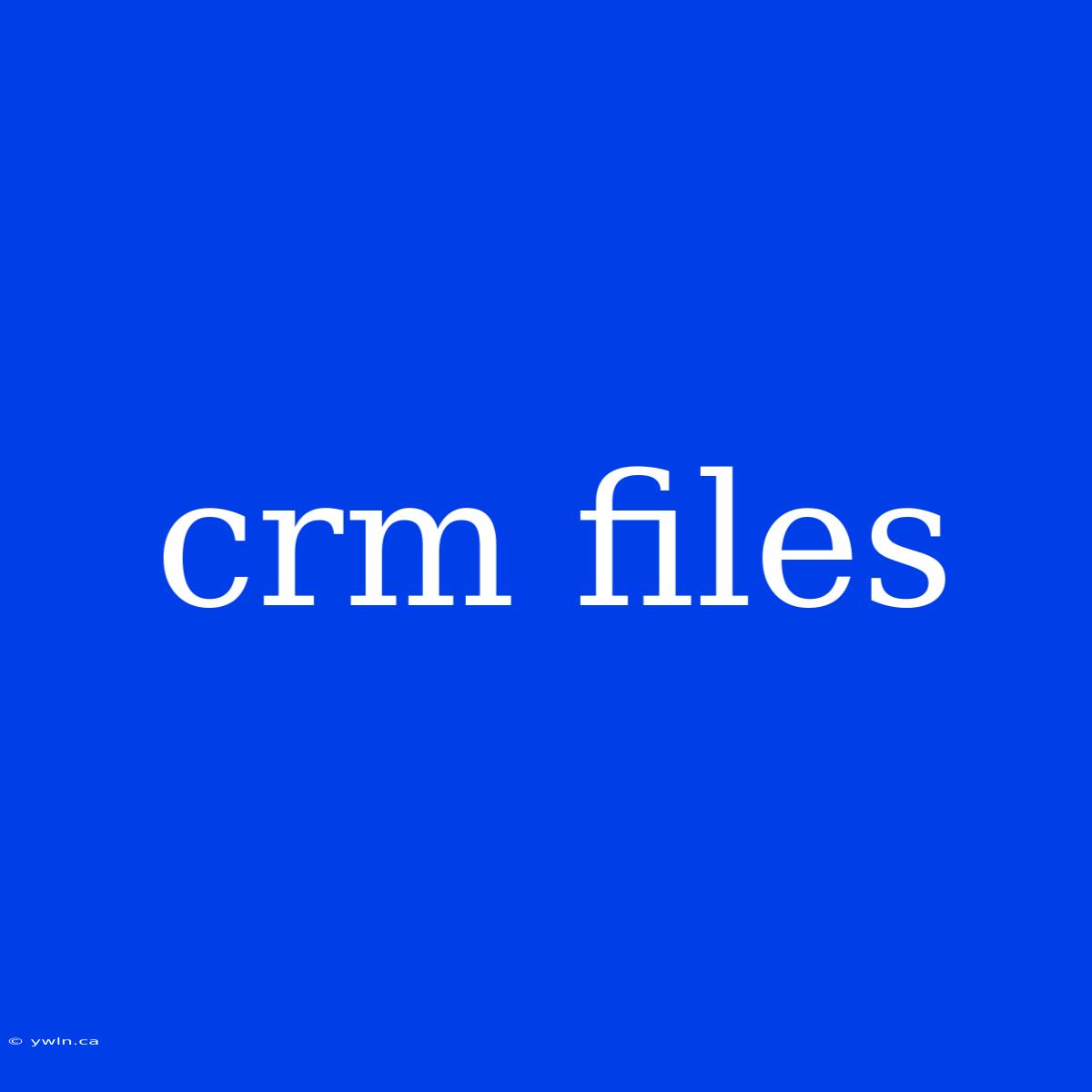 Crm Files