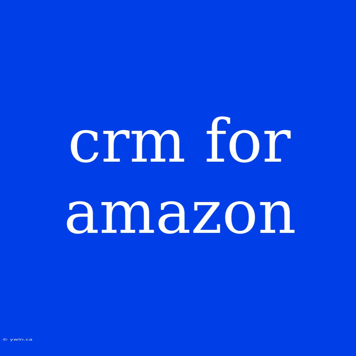 Crm For Amazon