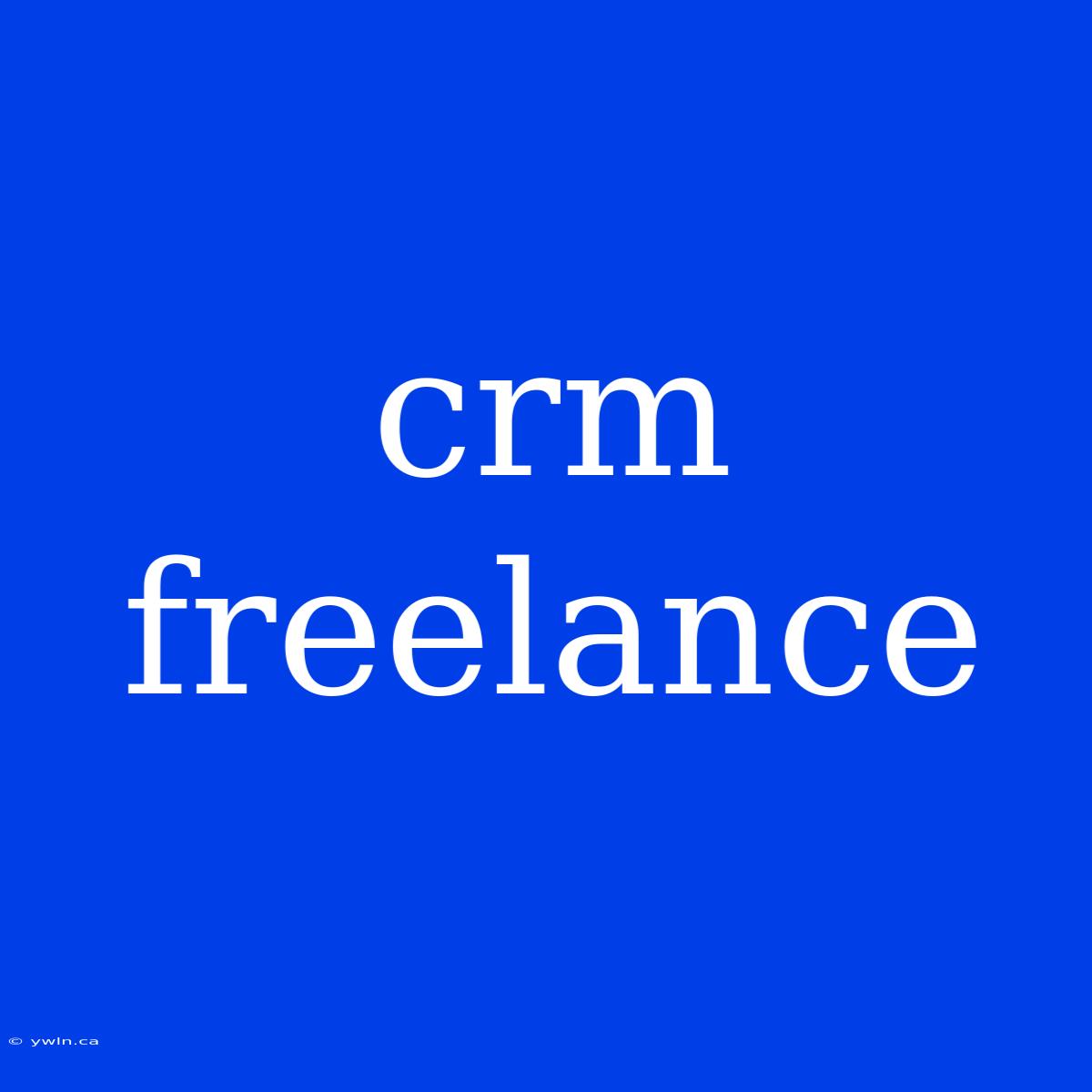 Crm Freelance