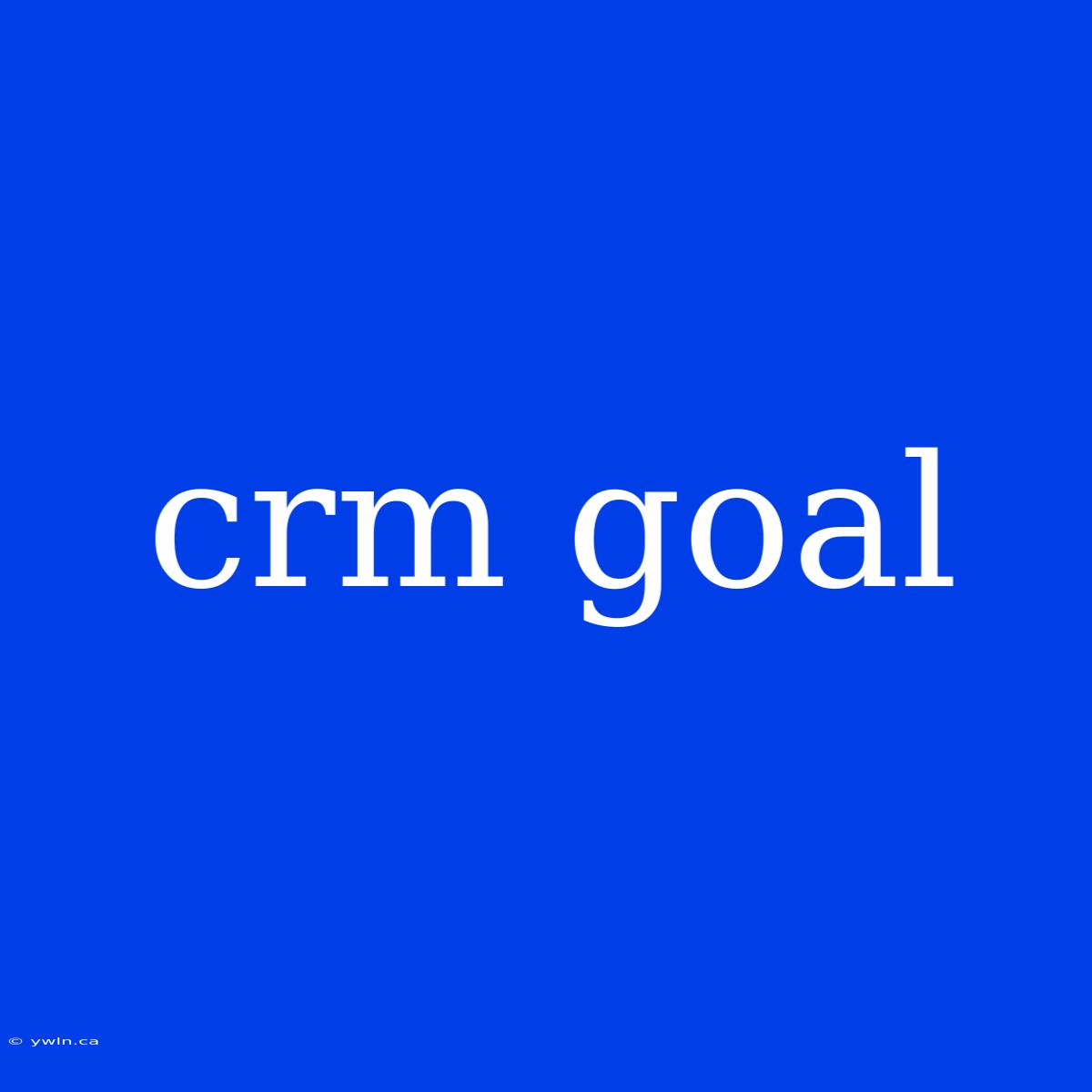 Crm Goal