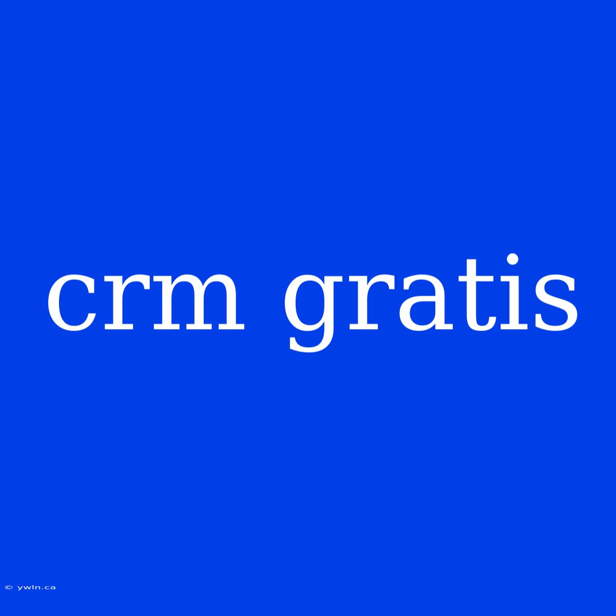 Crm Gratis