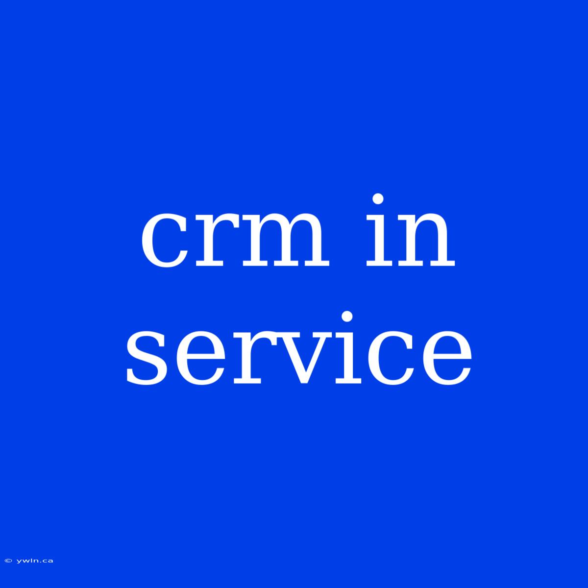 Crm In Service